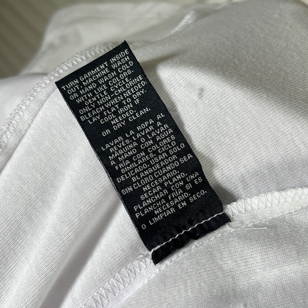New: Zac & Rachel. Bottom down women’s shirt, color: White. Size: L.Woven + Knit - Picture 15 of 15